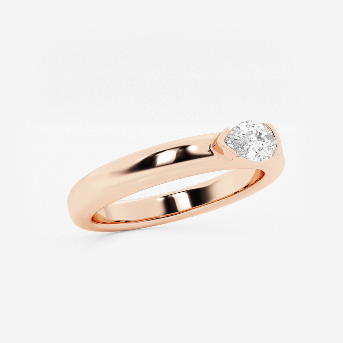 Additional Image 1 for  näas 1/2 ctw Pear Lab Grown Diamond East-West Stackable Ring